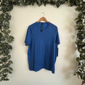 Lululemon Athletic Metal Vent Tech Short Sleeve Pipe Dream Blue NWT Men’s Sz L